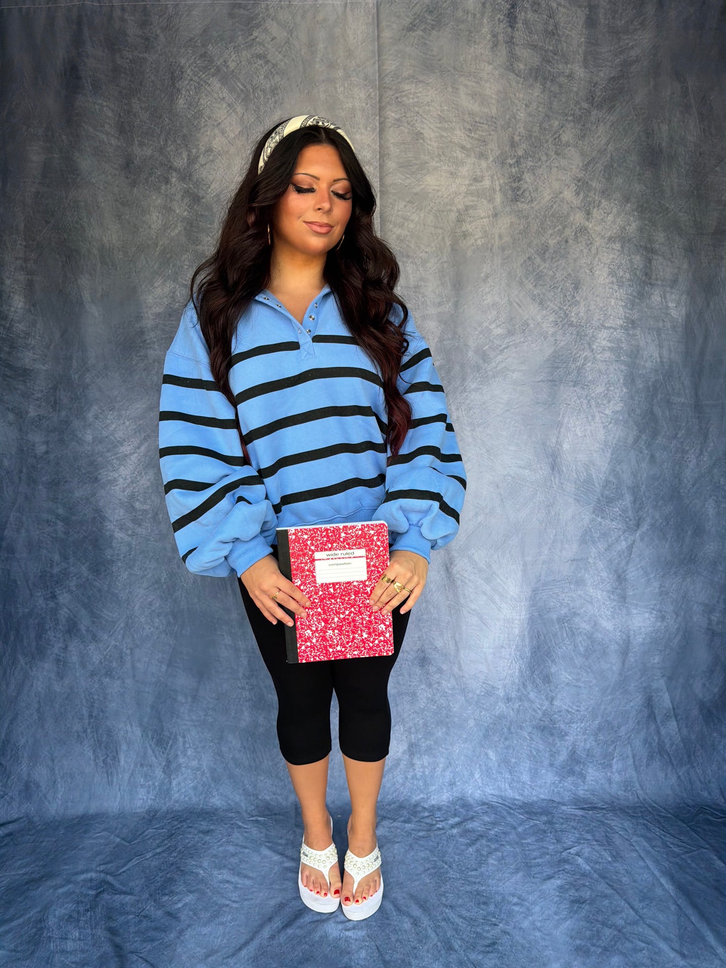 Keep It Casual Pullover Blue