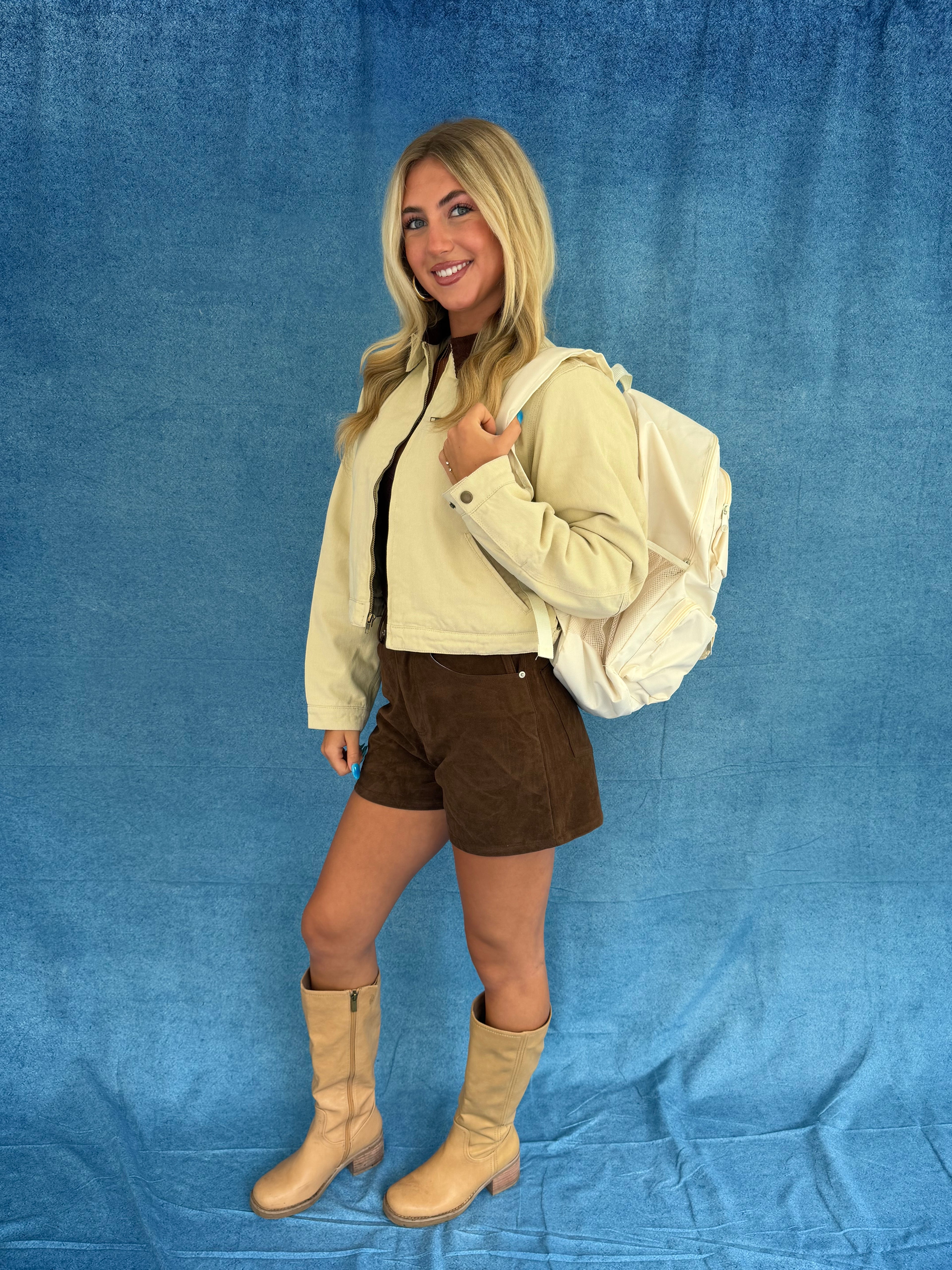 Barn Cropped Jacket in Khaki
