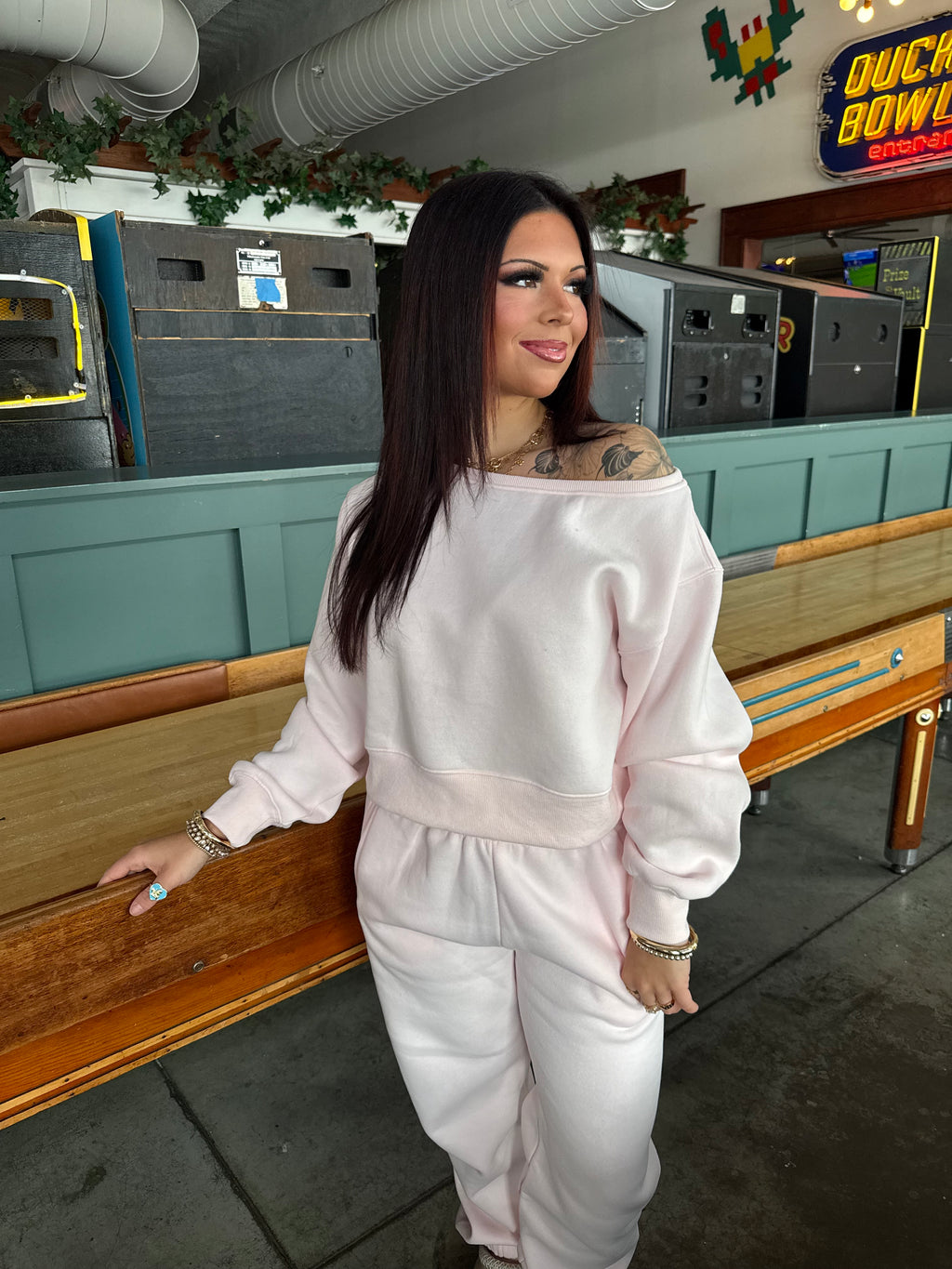 So Fetch One Shoulder Top in Pale Pink