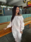 So Fetch One Shoulder Top in Pale Pink