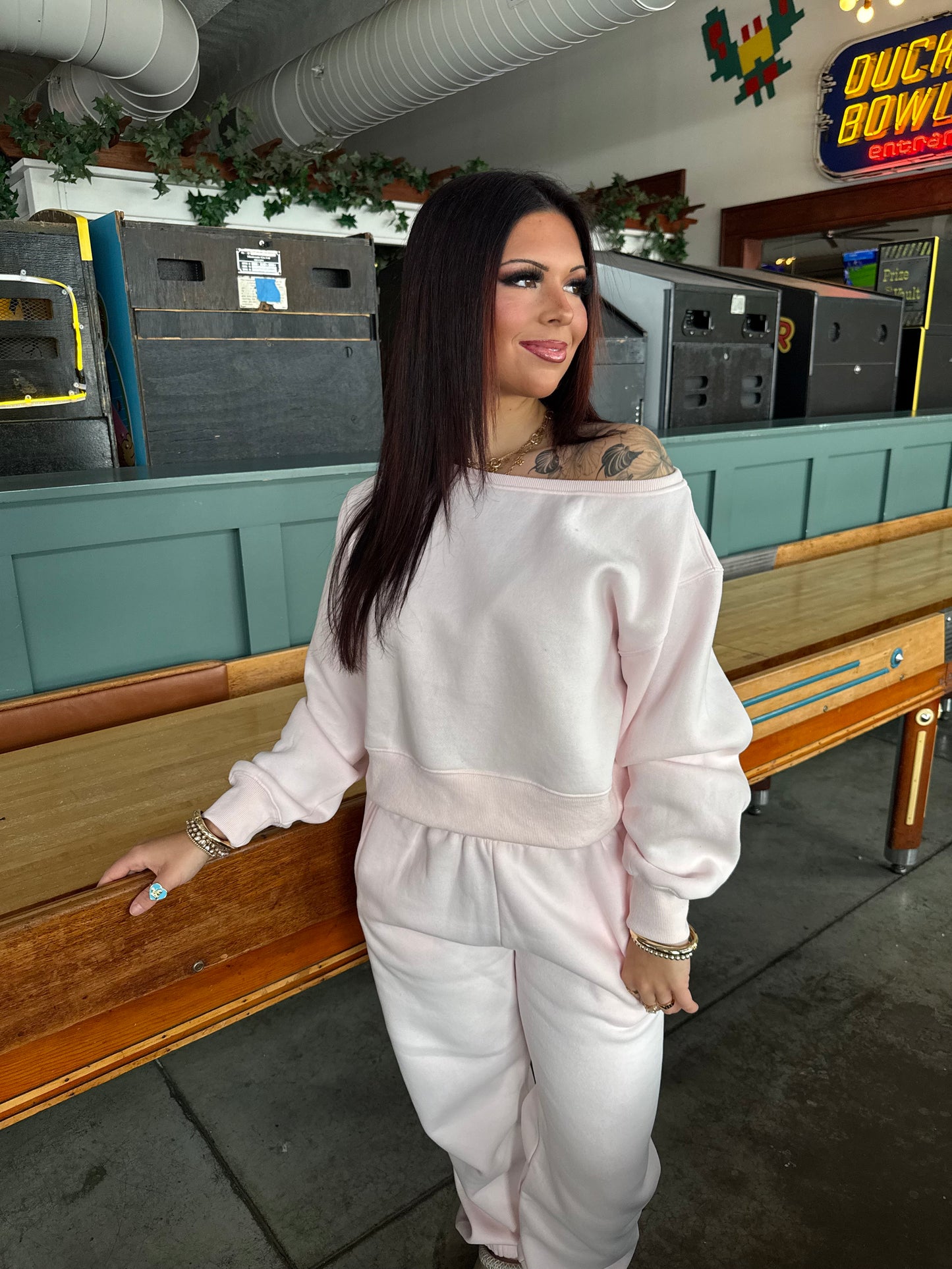 So Fetch One Shoulder Top in Pale Pink