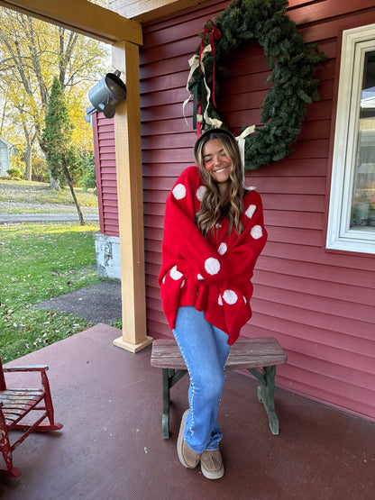 Perfectly Oversized Polka Cardi