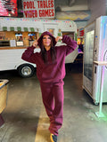So Fetch Wide Leg Pant in Black Cherry
