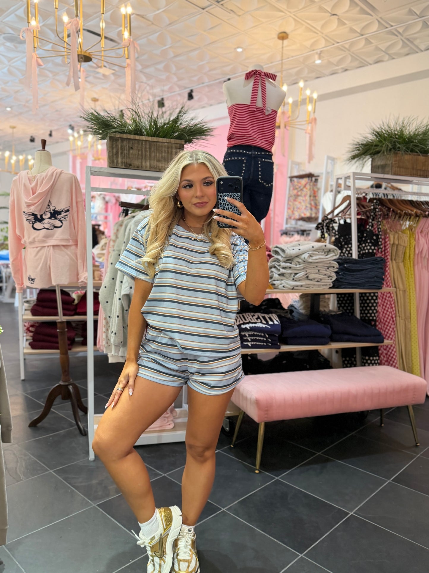 Bigger Issues Striped Set Blue (SHORTS)