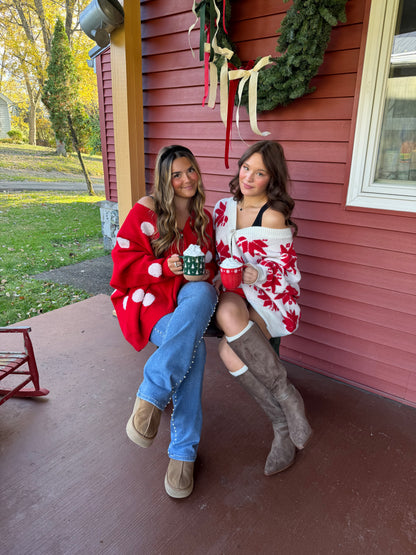 Perfectly Oversized Polka Cardi