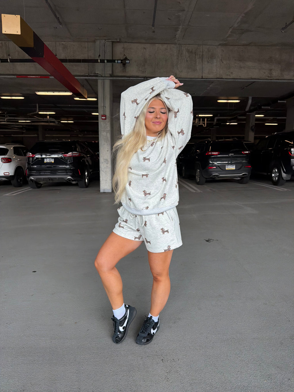 Multi Leopard Weenie Crew Grey