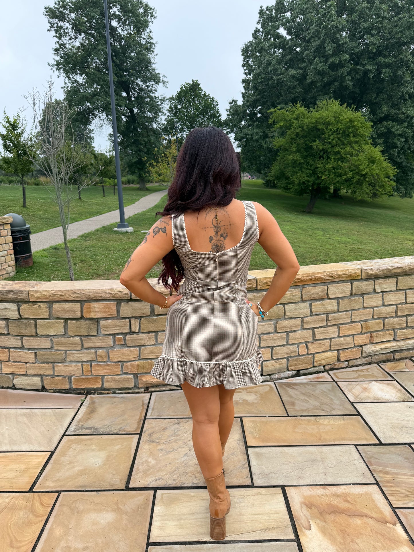 Sab Mini Dress in Brown