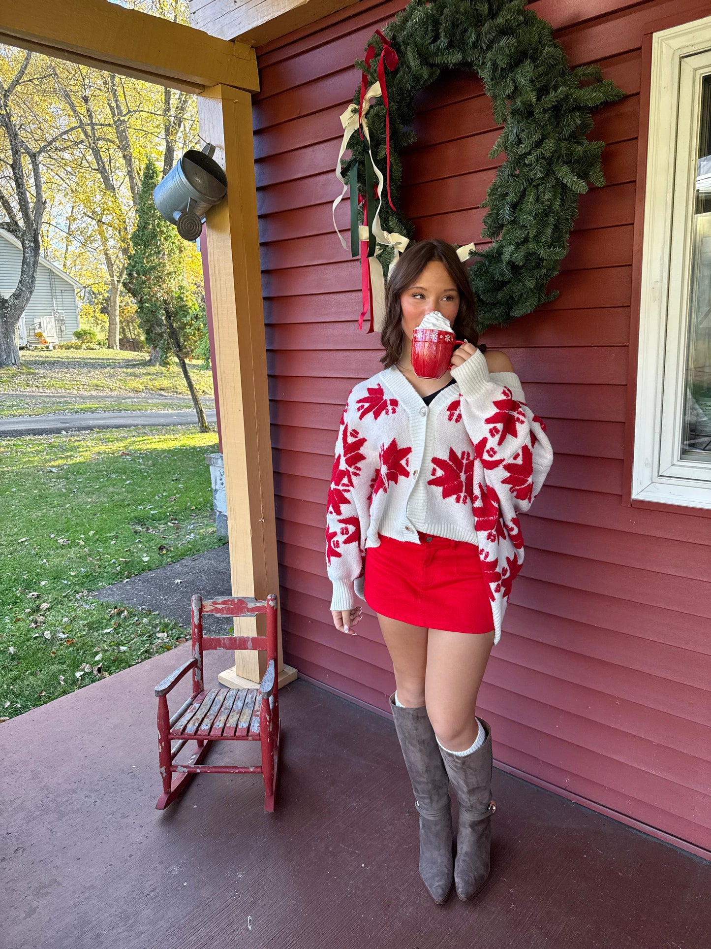 Merry Snowflake Oversized Cardi