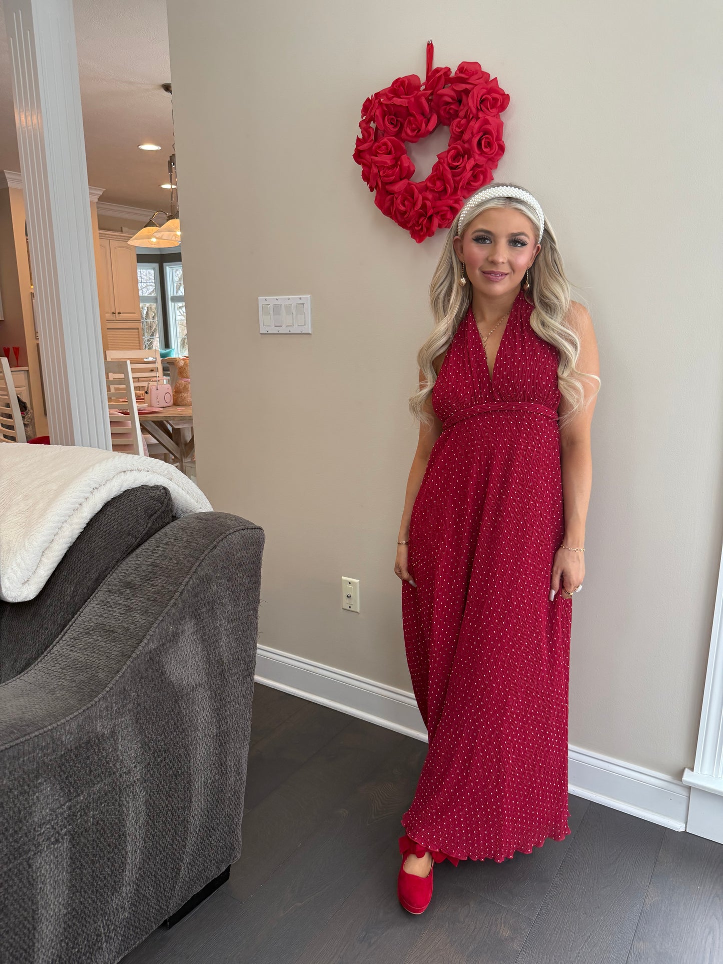 Cherry Liquor Maxi Dress