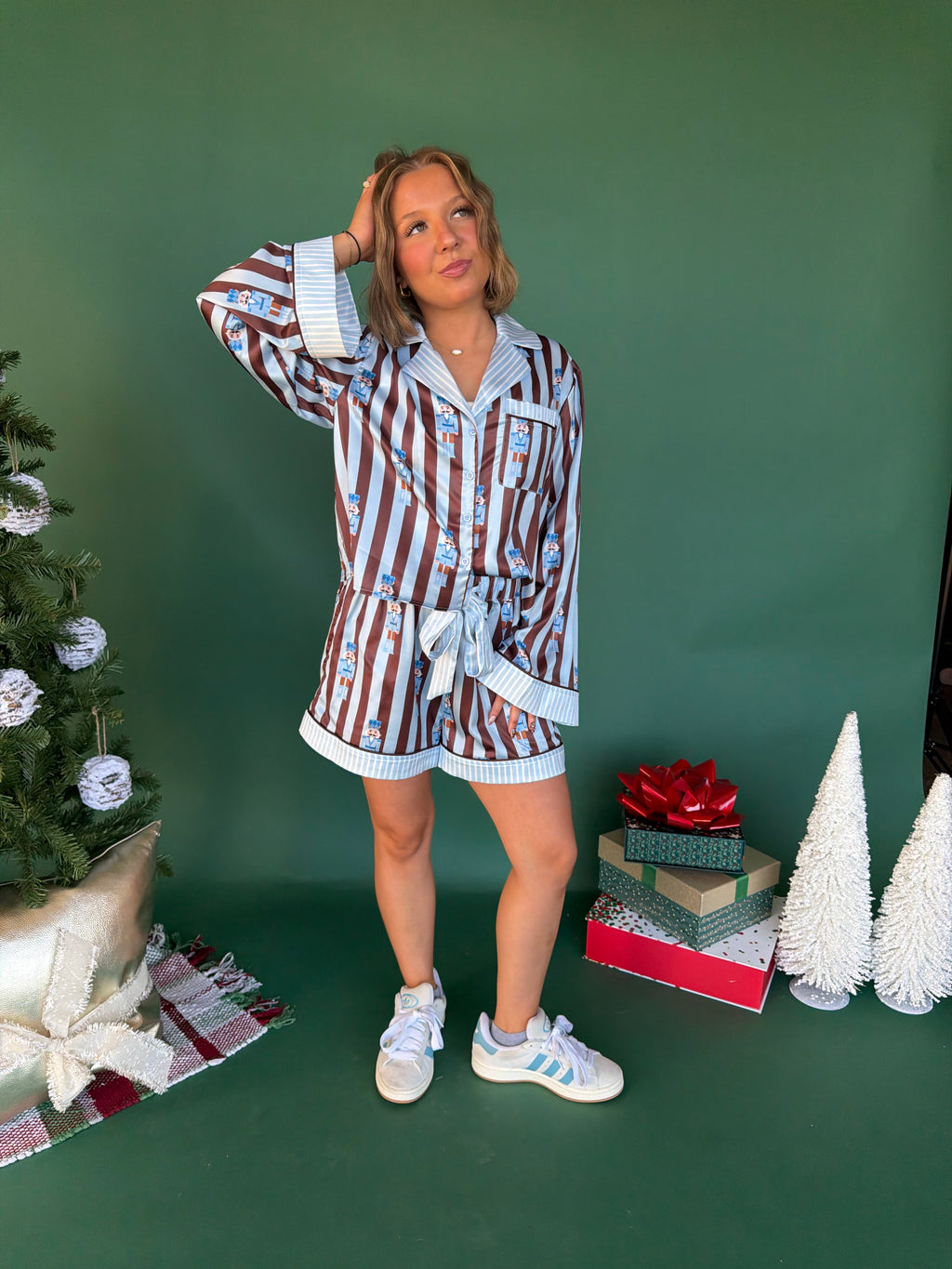 Satin Nutcracker Jammies Blue FINAL SALE
