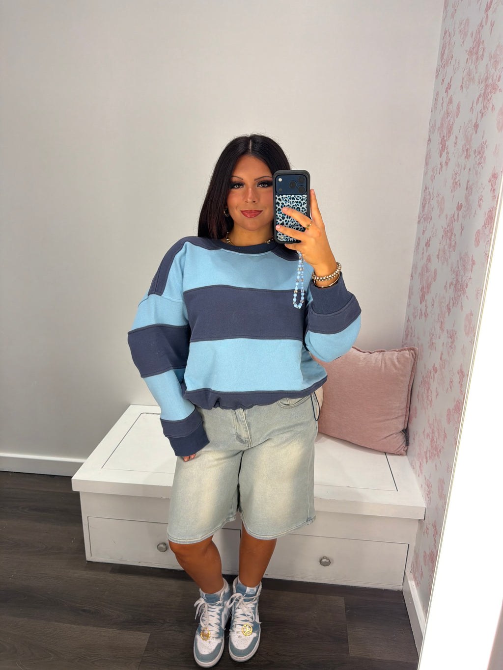 Carmine Stripe Pullover