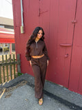Sugar Suede Set (PANT) Brown