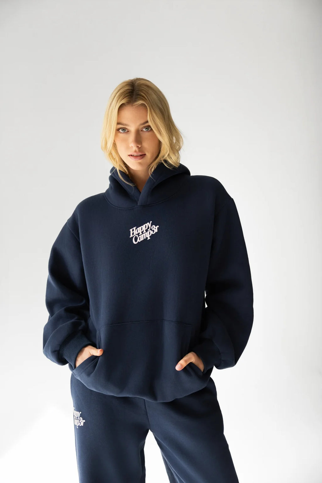 Happy Camp3r Puff Series Hoodie Navy