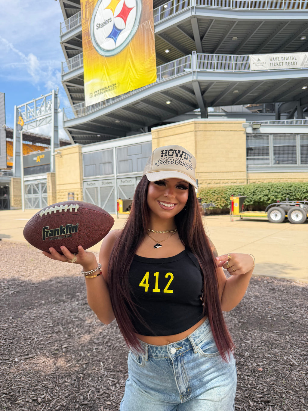 Black & Gold Tank: 412 FINAL SALE