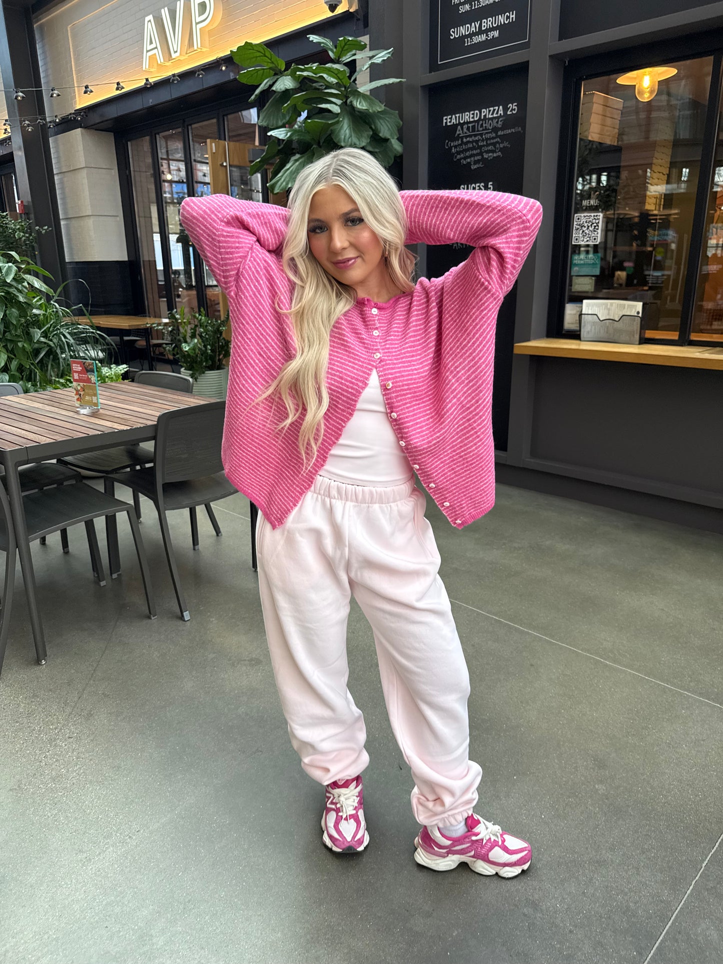 Alison Striped Cardigan