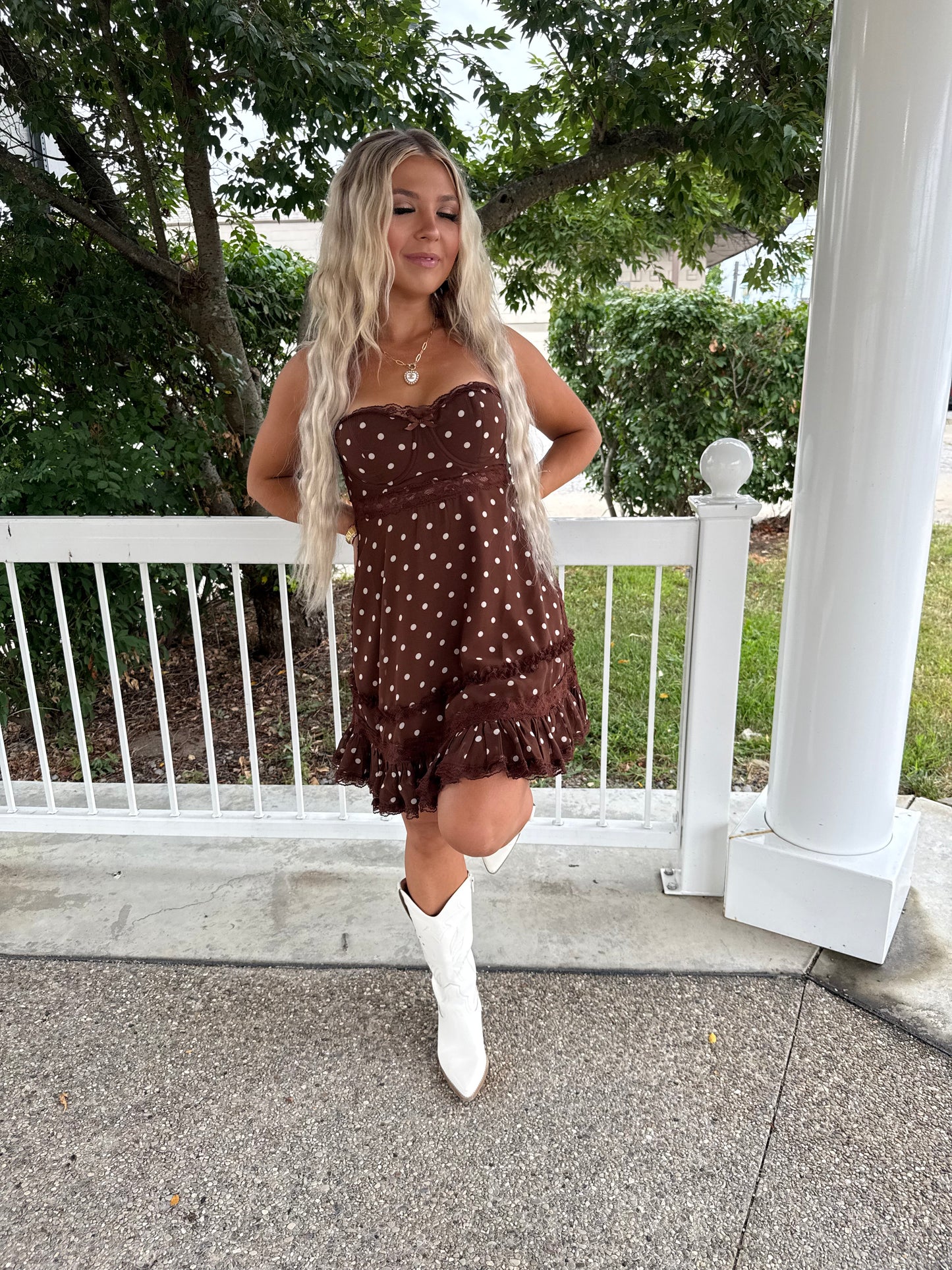 Chocolate Chip Polka Dot Dress