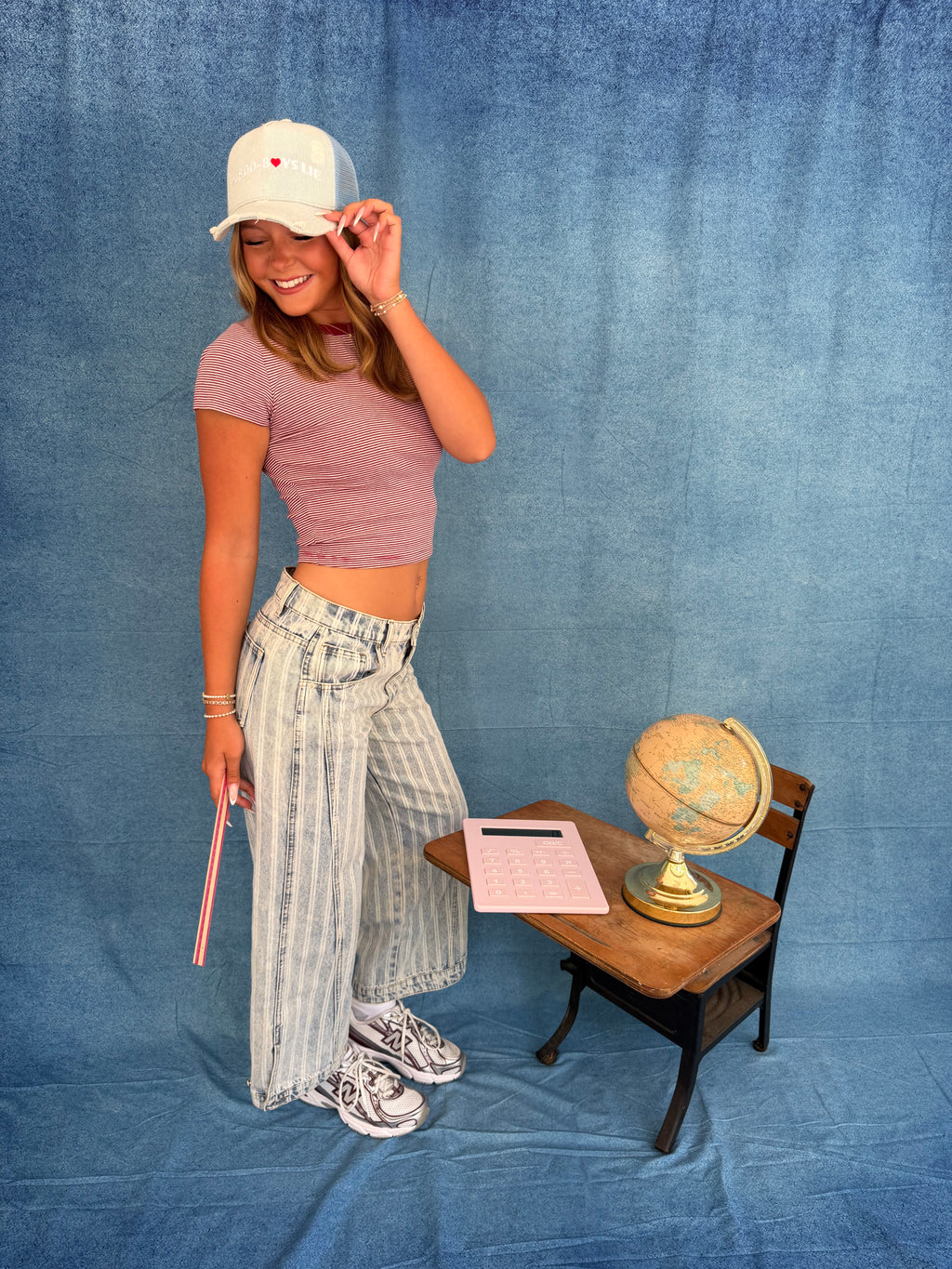 Kee’s Stripe Tee in Burg