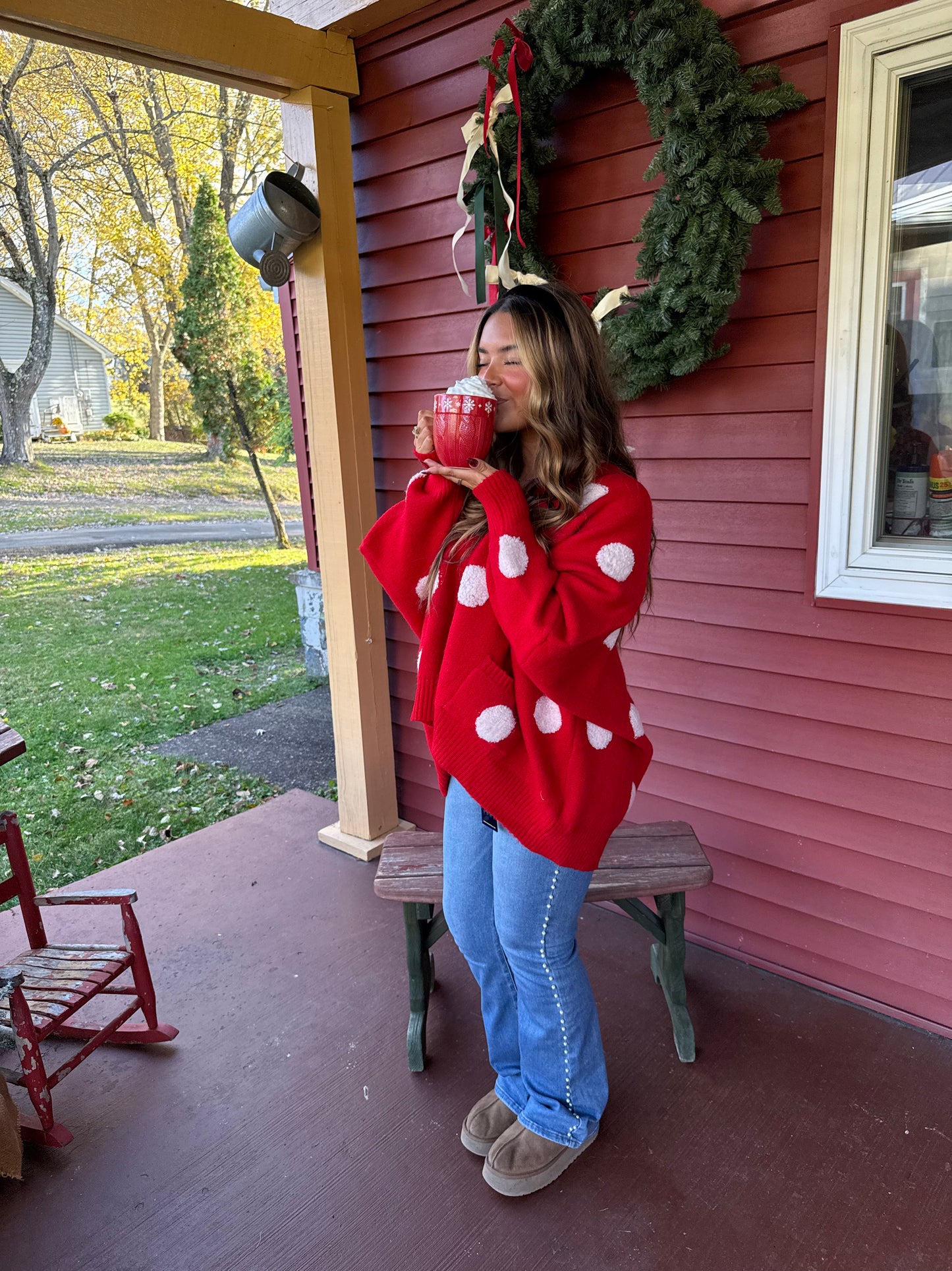 Perfectly Oversized Polka Cardi