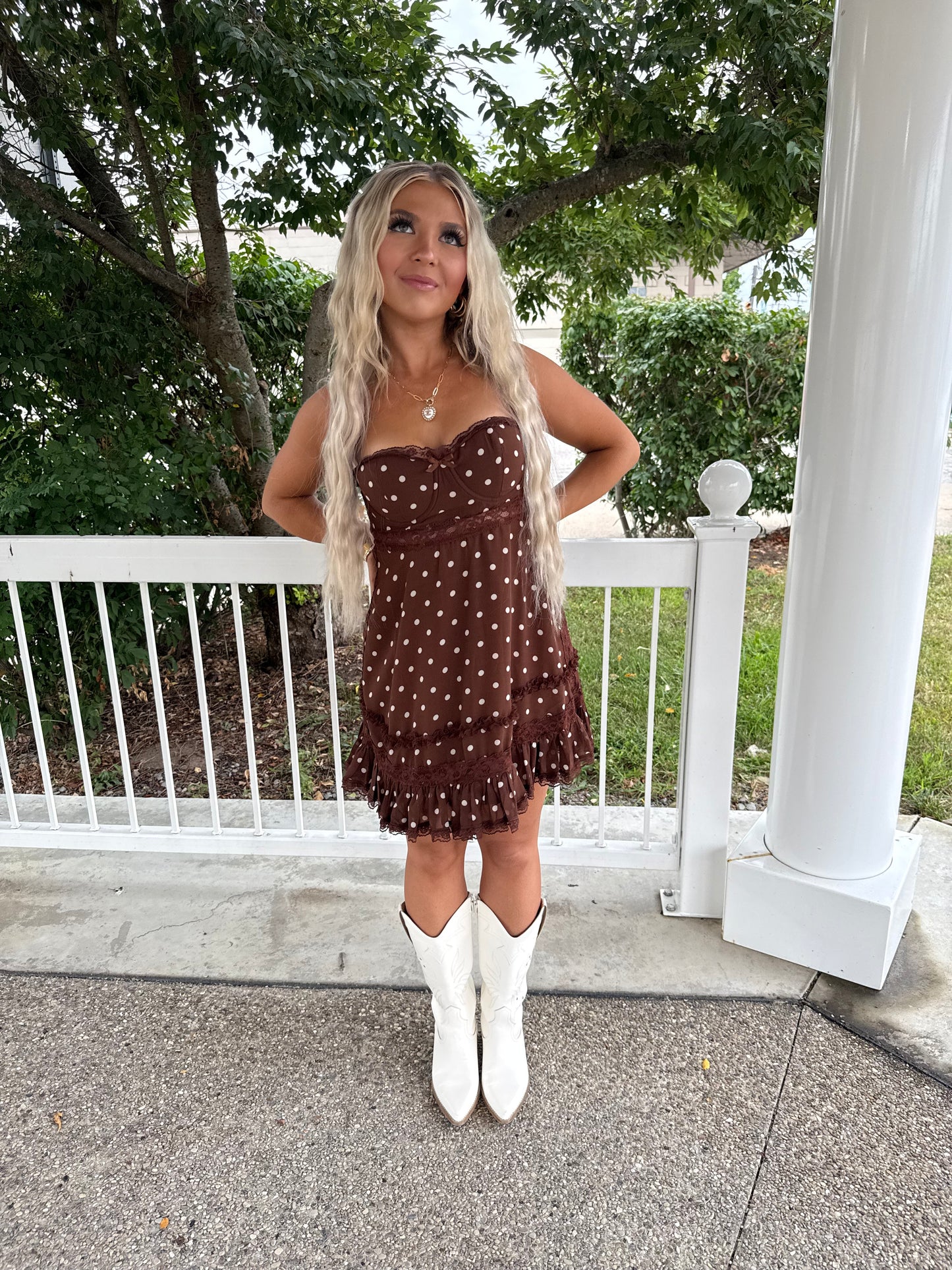 Chocolate Chip Polka Dot Dress
