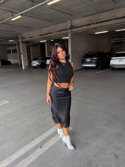 Go-To Bra Crop Tank in Black