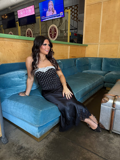 Solute Silk Skirt in Onyx