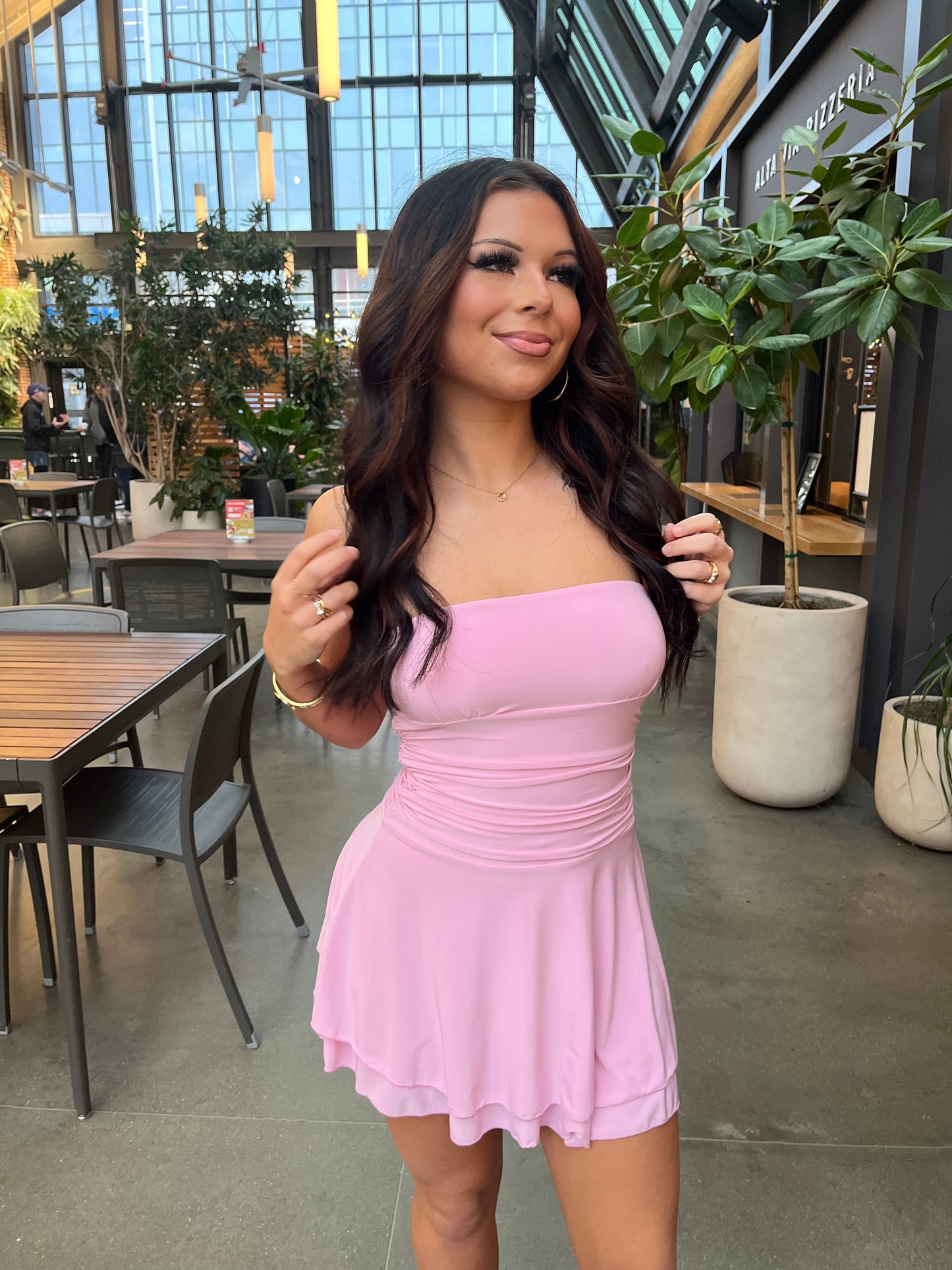 Lover Gal Mini Dress in Pink