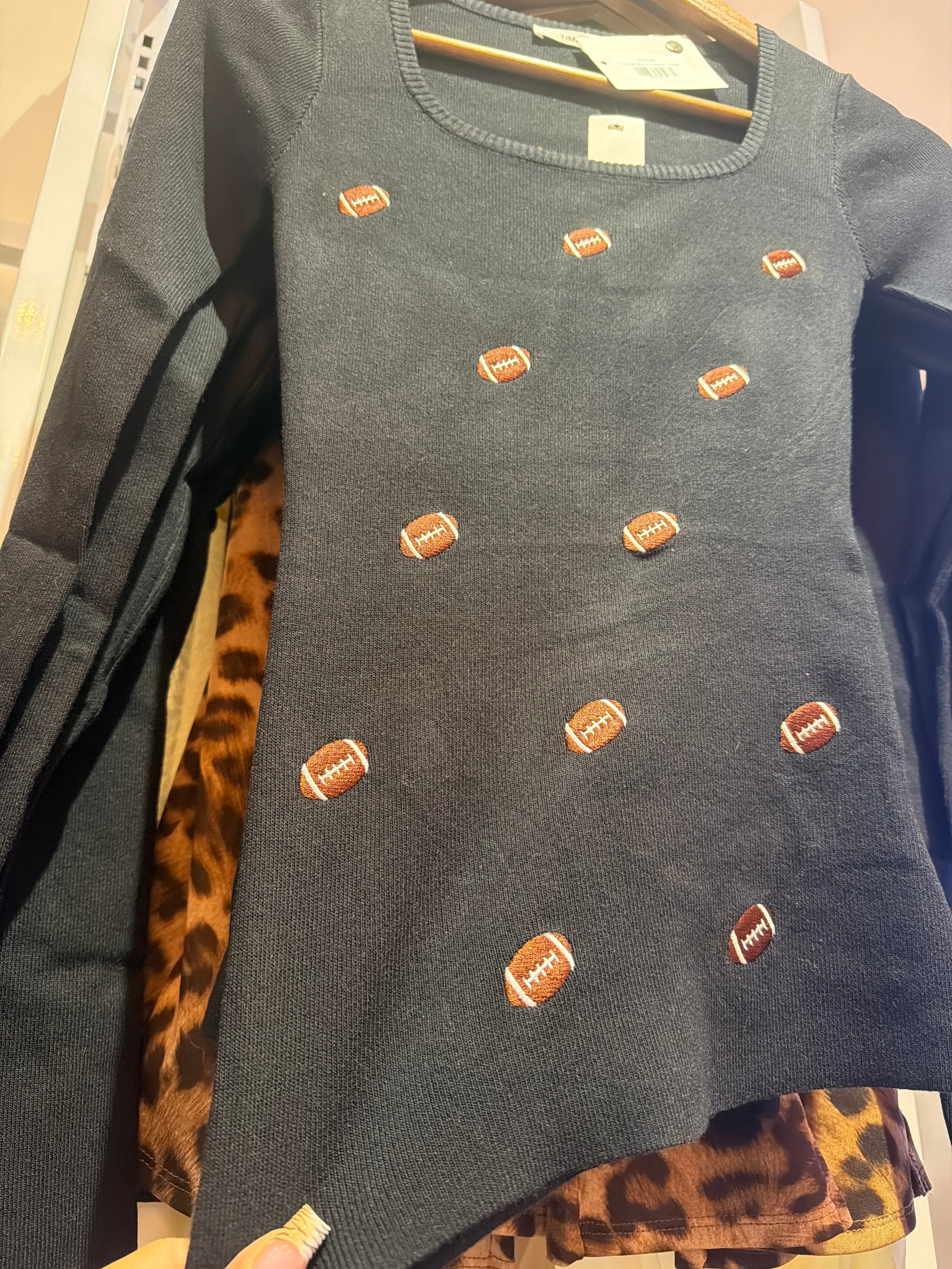 Play Ball Black Sweater