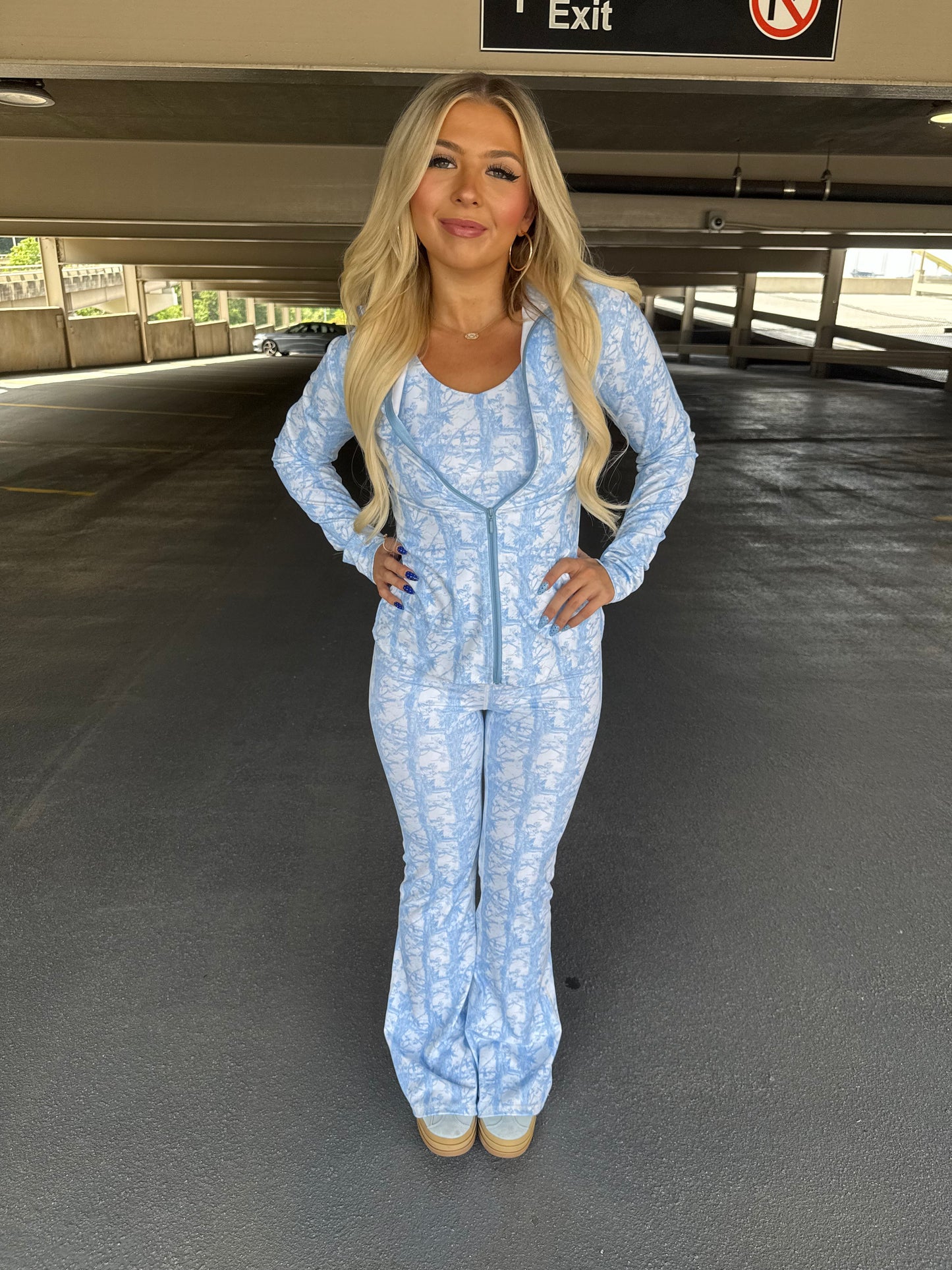 Happy Camp3r Blue Camo Zip-Up