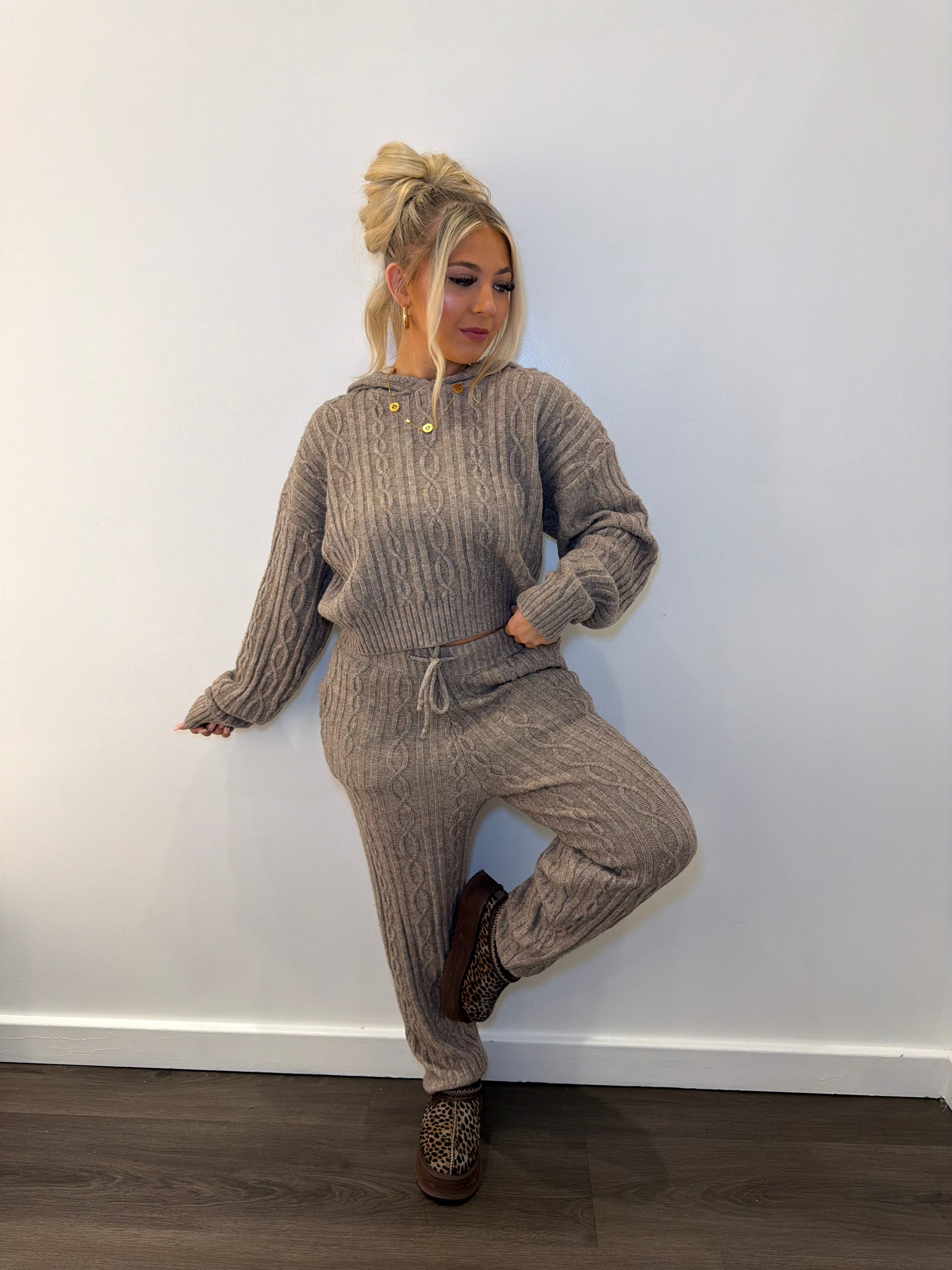 Alo Vera Sweater Set in Taupe SOLD TOGETHER