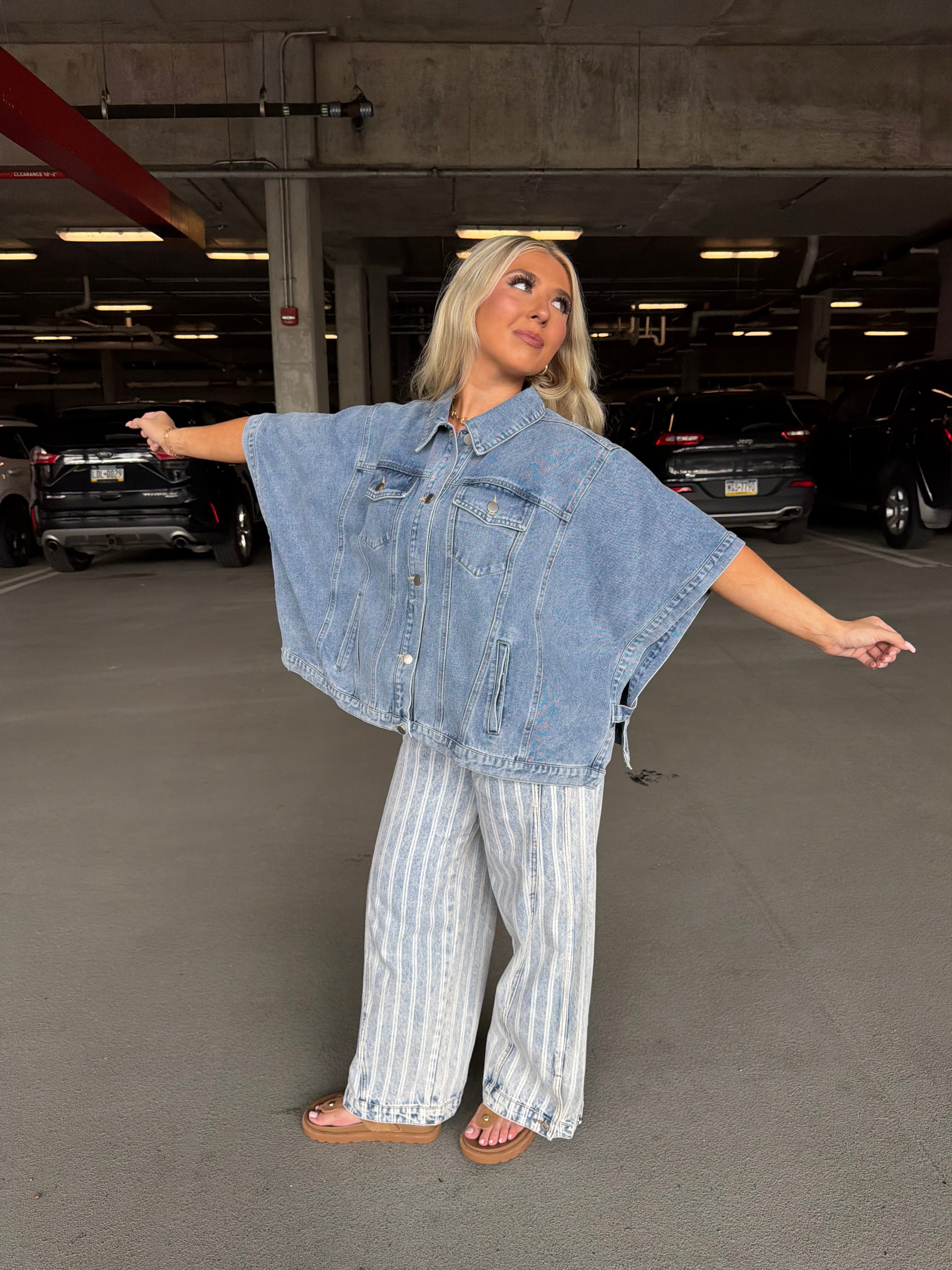 Denim Doll Cape Jacket