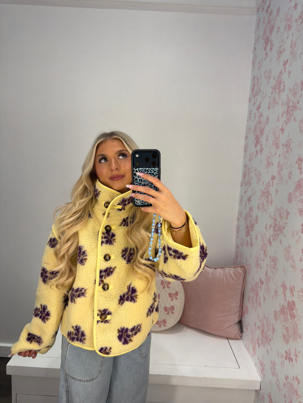 Lemon Floral Fleece
