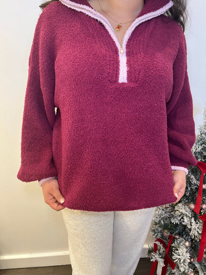 Luna Lover Soft Pullover in Plum