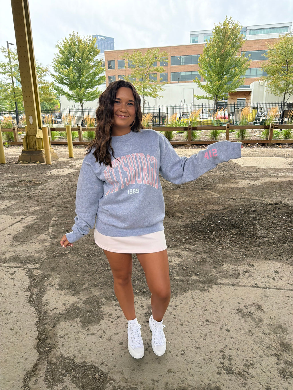 Pittsburgh 412 Crew Pink/Grey