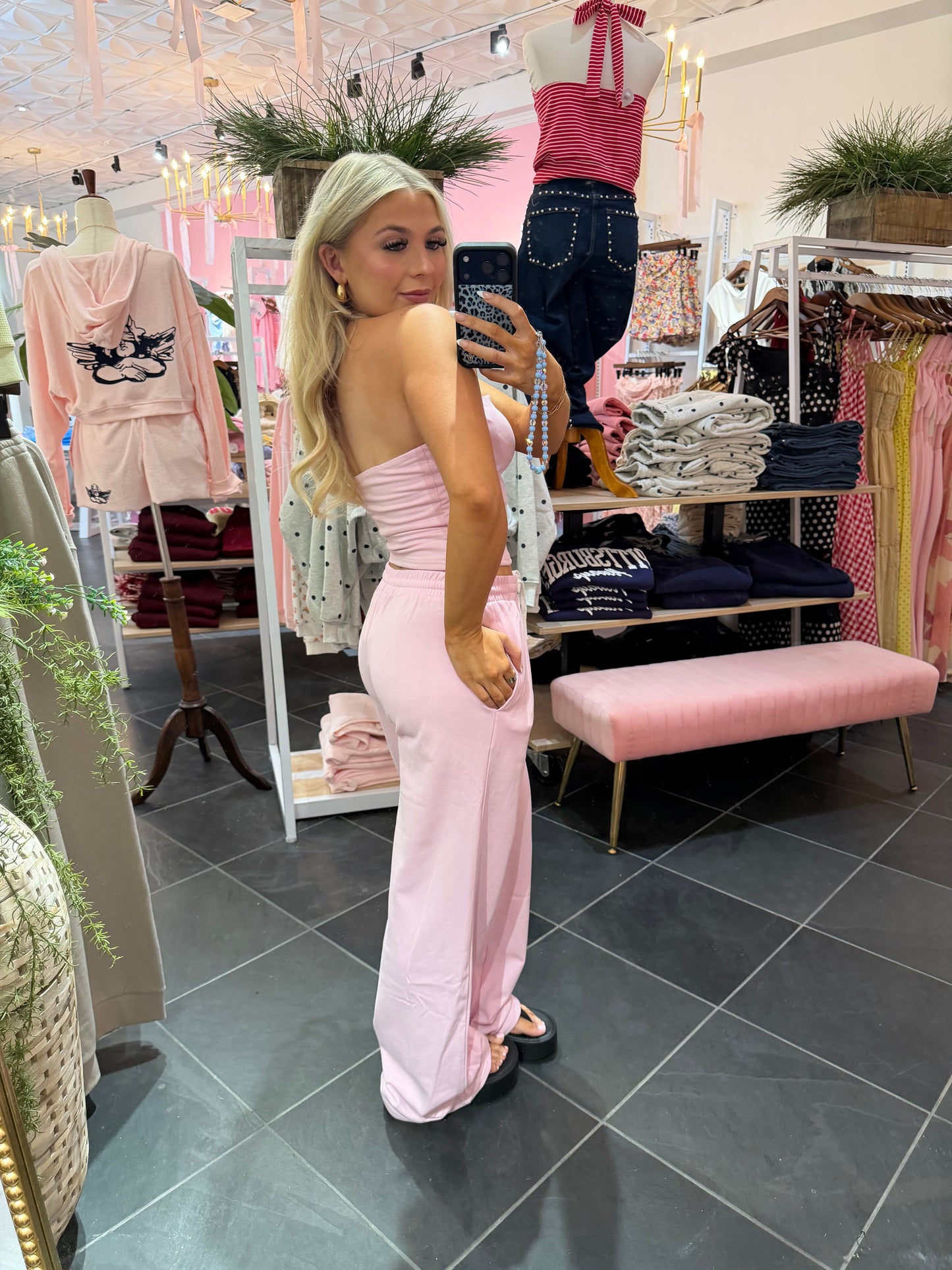 Later Today Set (TOP) Pink
