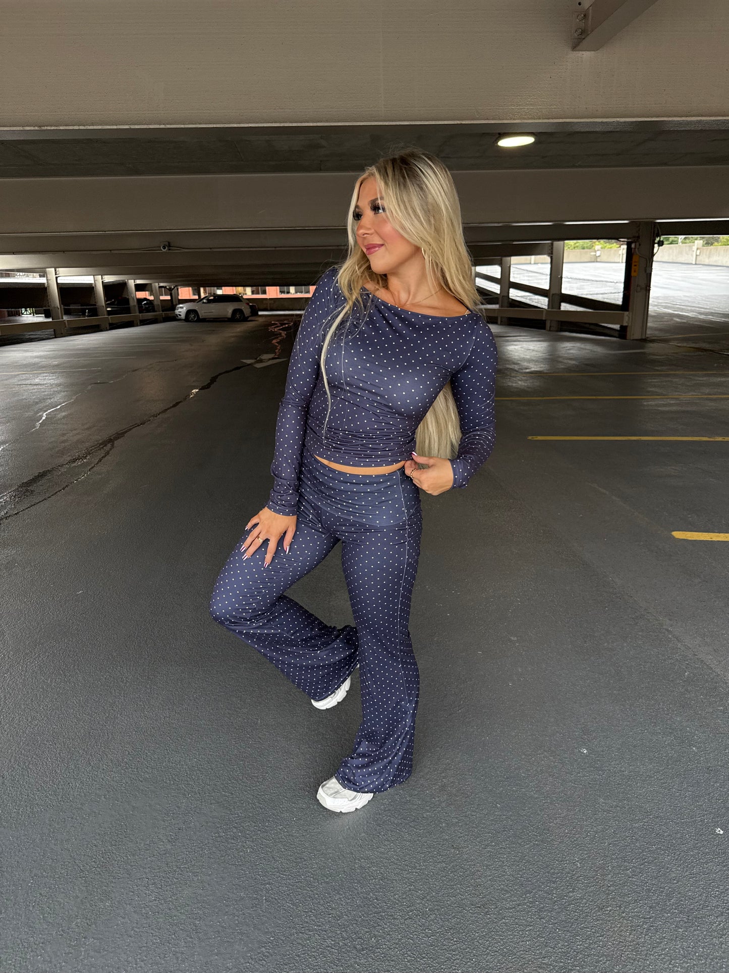 Chill Pilates Set in Navy (TOP)