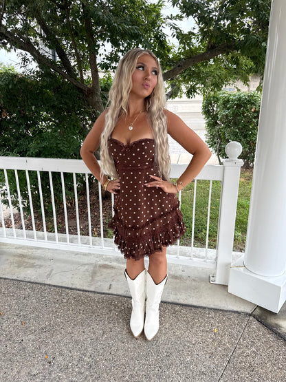 Chocolate Chip Polka Dot Dress