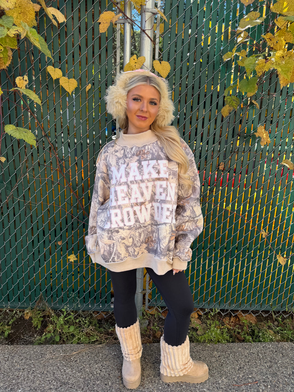 Camo Make Heaven Crowded Mockneck