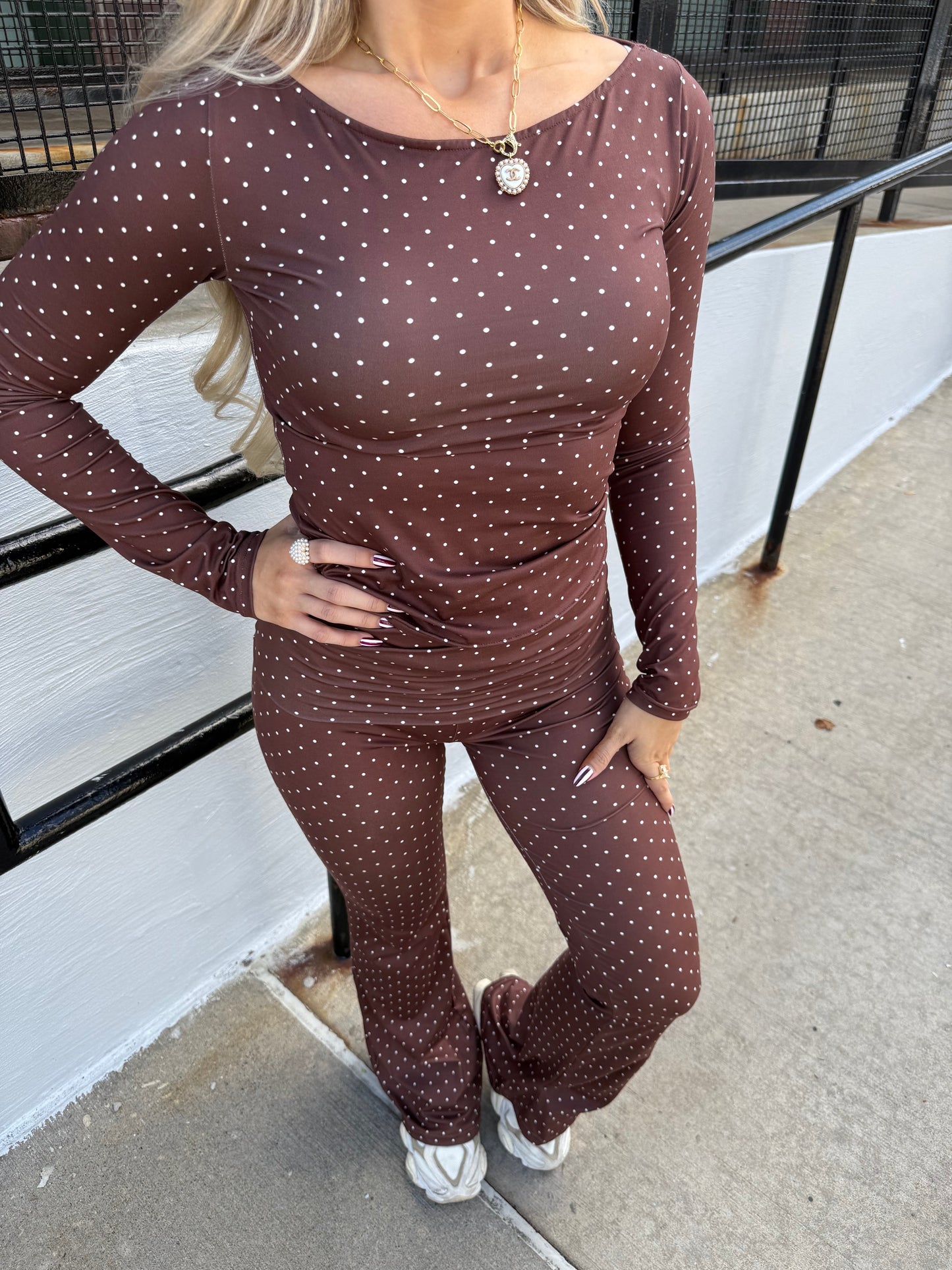 Chill Pilates Set in Brown (TOP)