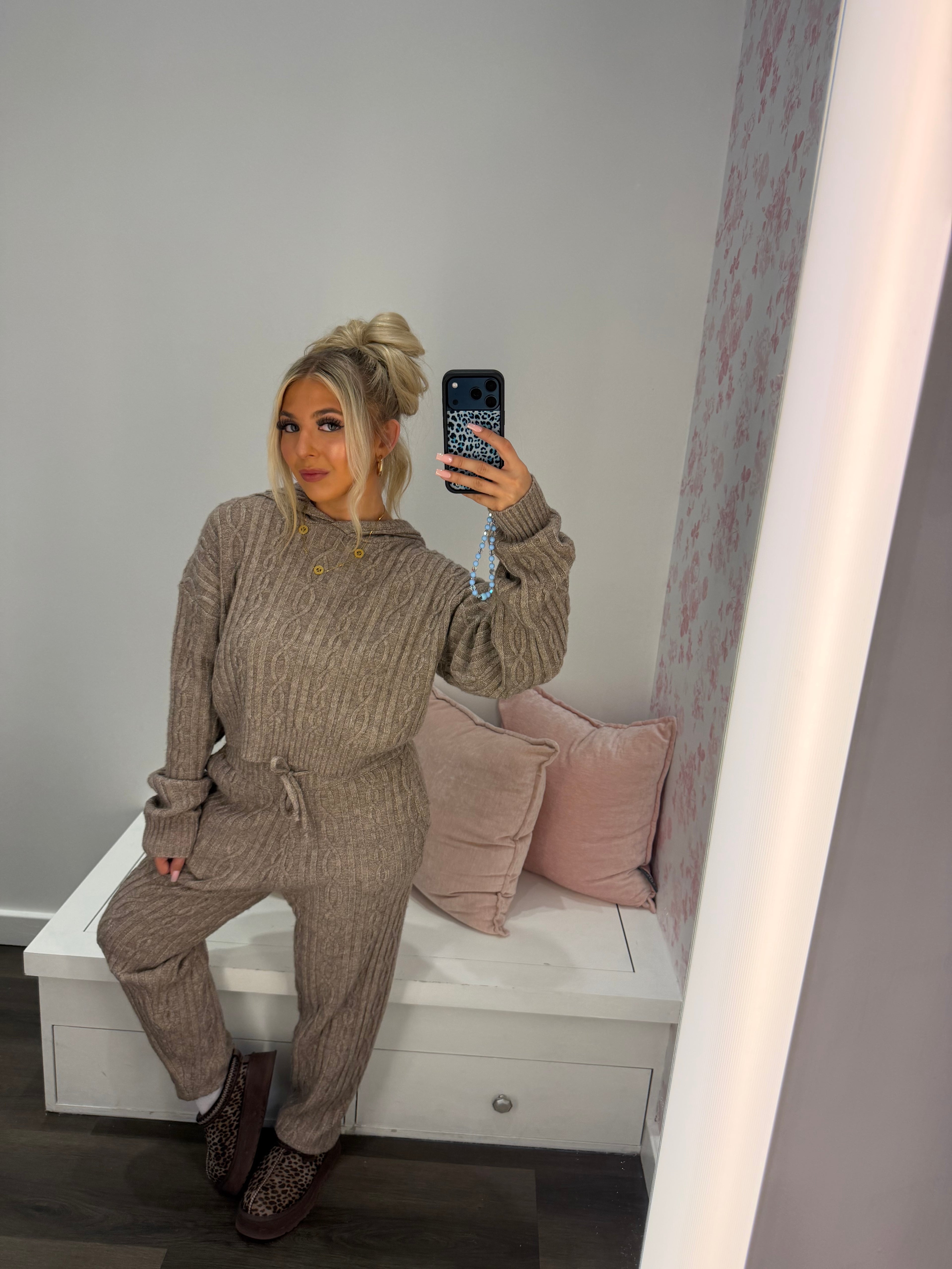 Alo Vera Sweater Set in Taupe SOLD TOGETHER