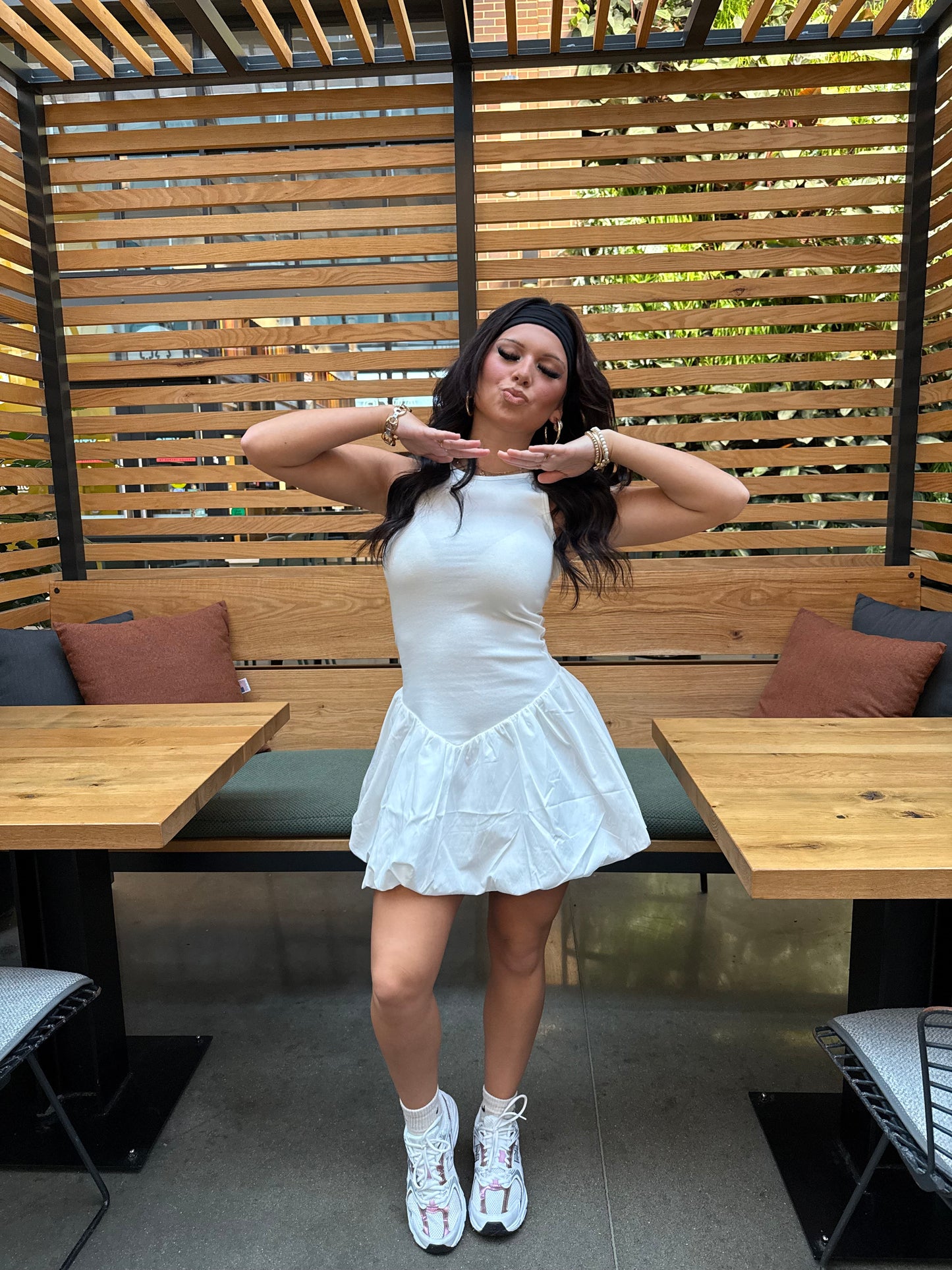 Whiteout Bubble Dress