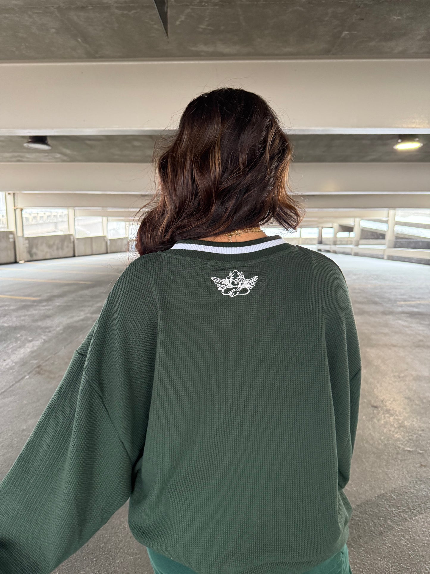 Boys Lie Green Bow V-Neck