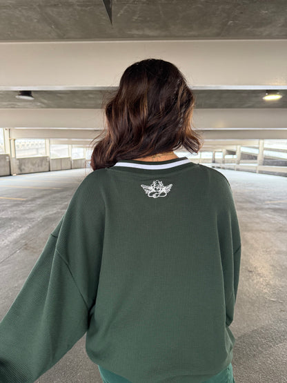 Boys Lie Green Bow V-Neck