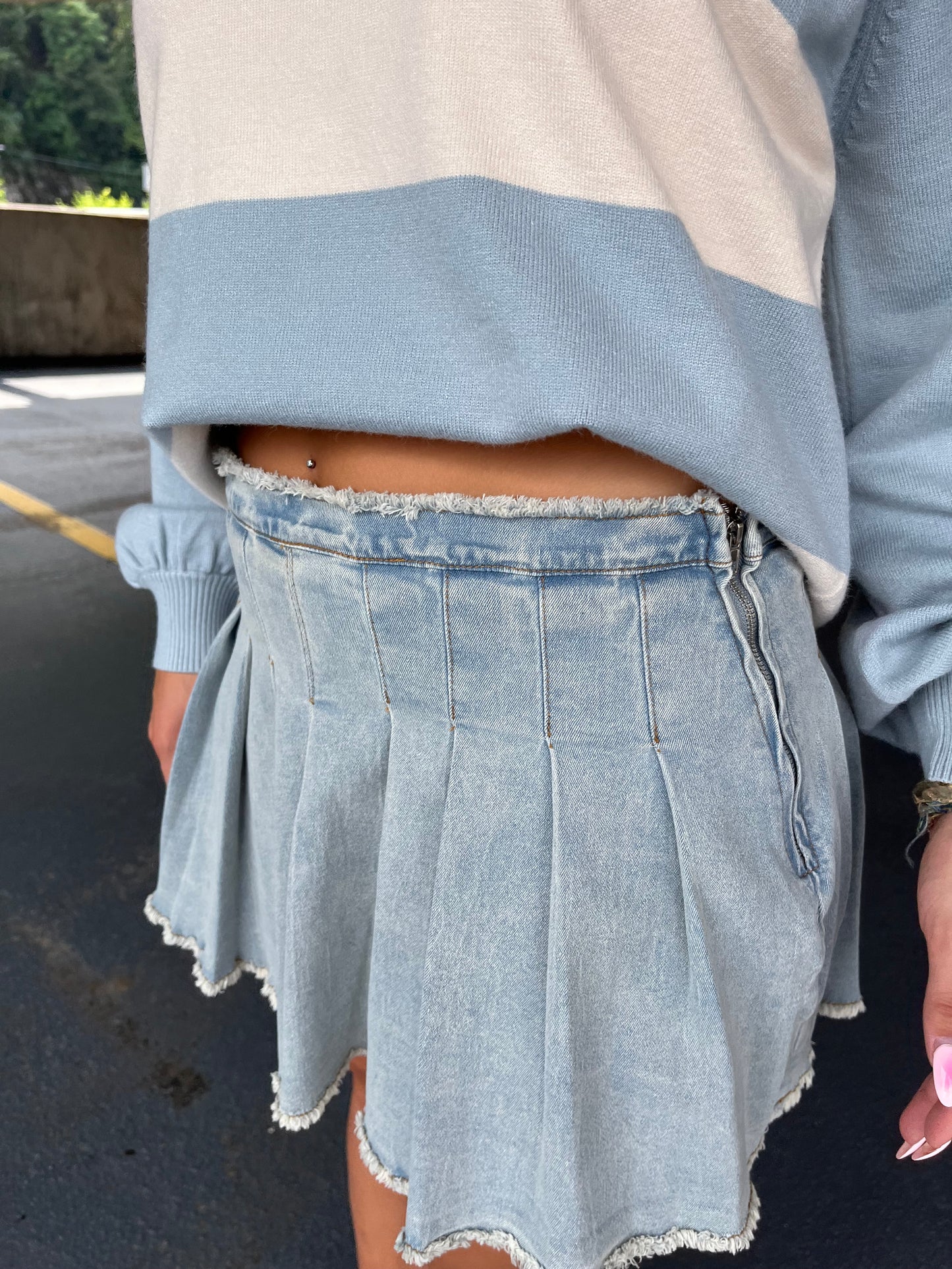 Naive Denim Mini Skirt