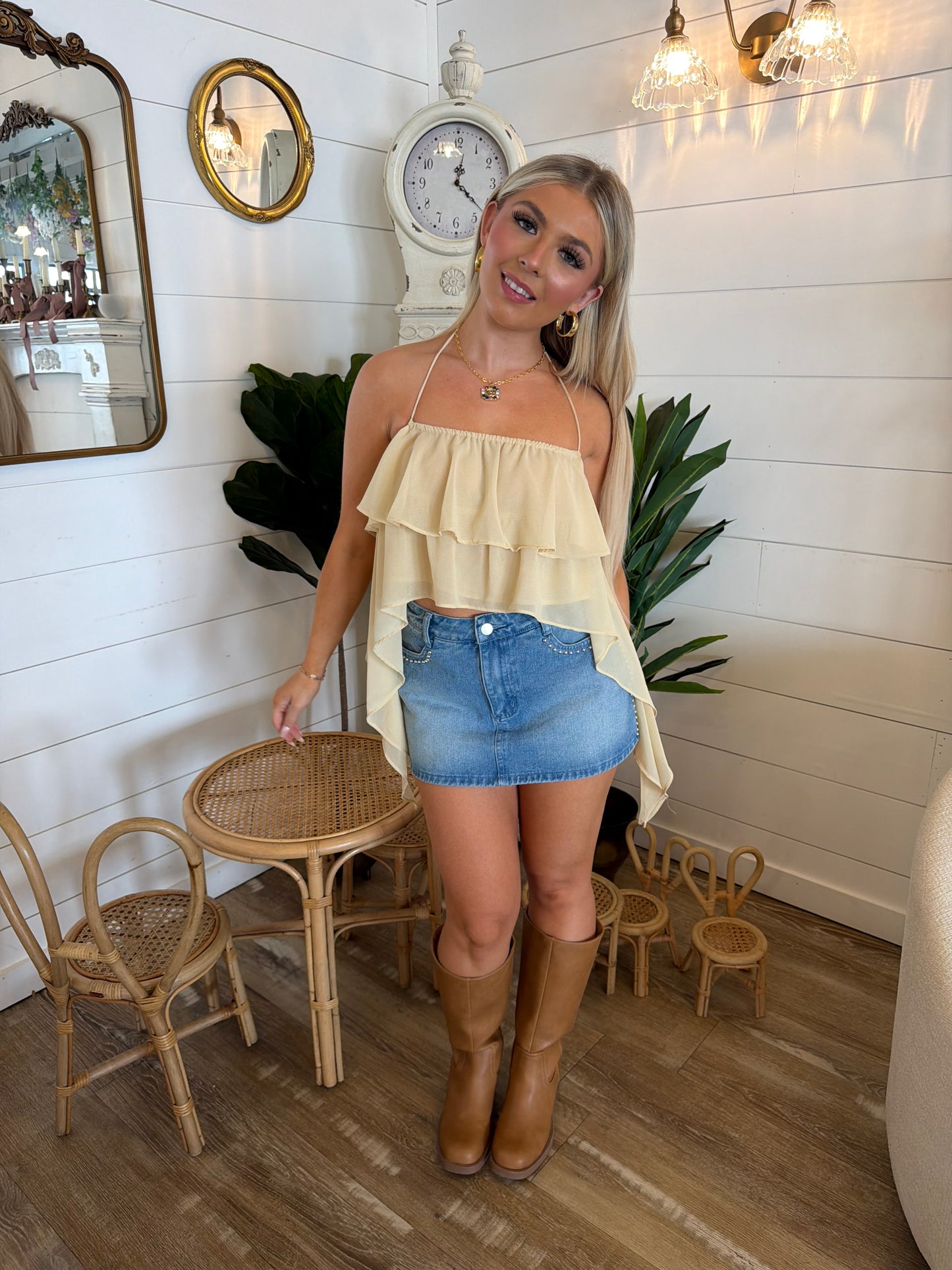 Studded Simon Skort