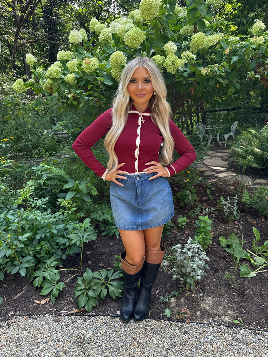 Luster Burgundy Sweater