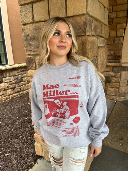 Circles Mac Miller Sweatshirt in Grey