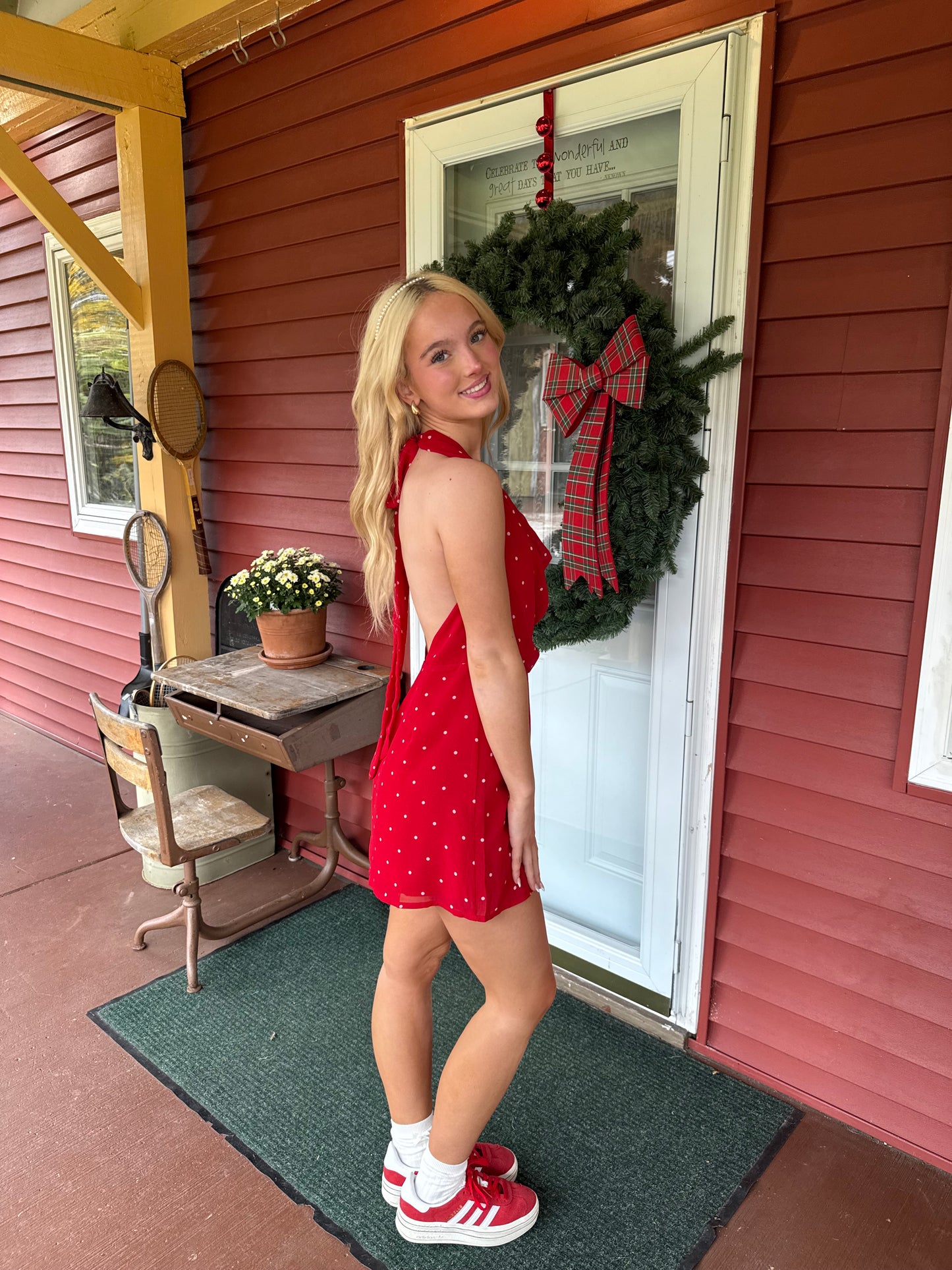 Cherry Girl Polka Dress