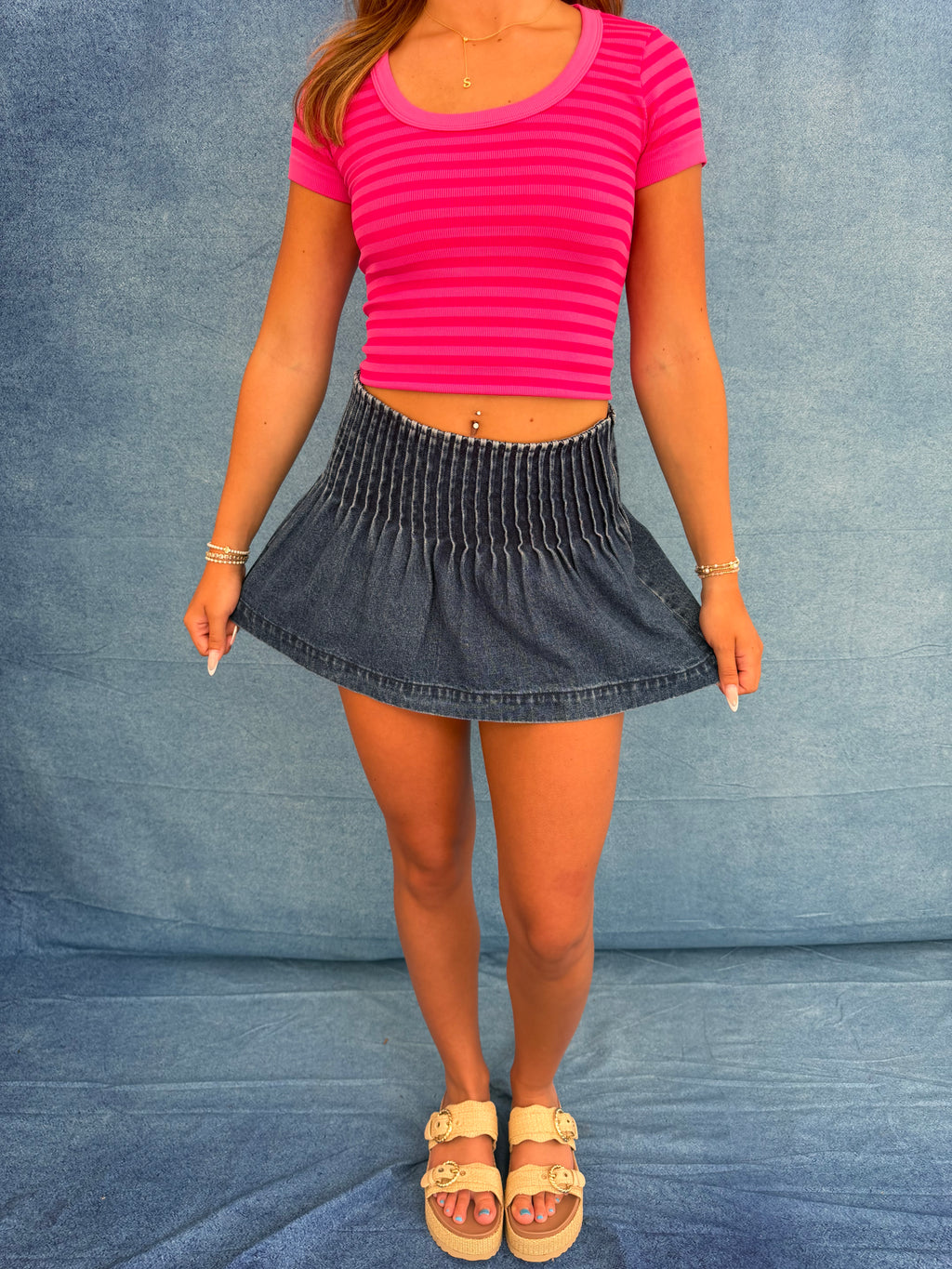 Sugar Scoop Tee in Fuchsia