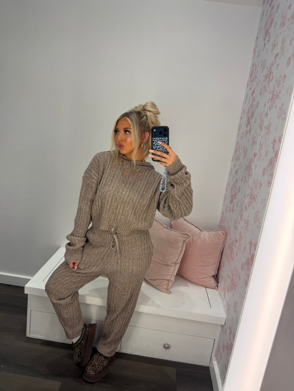 Alo Vera Sweater Set in Taupe SOLD TOGETHER