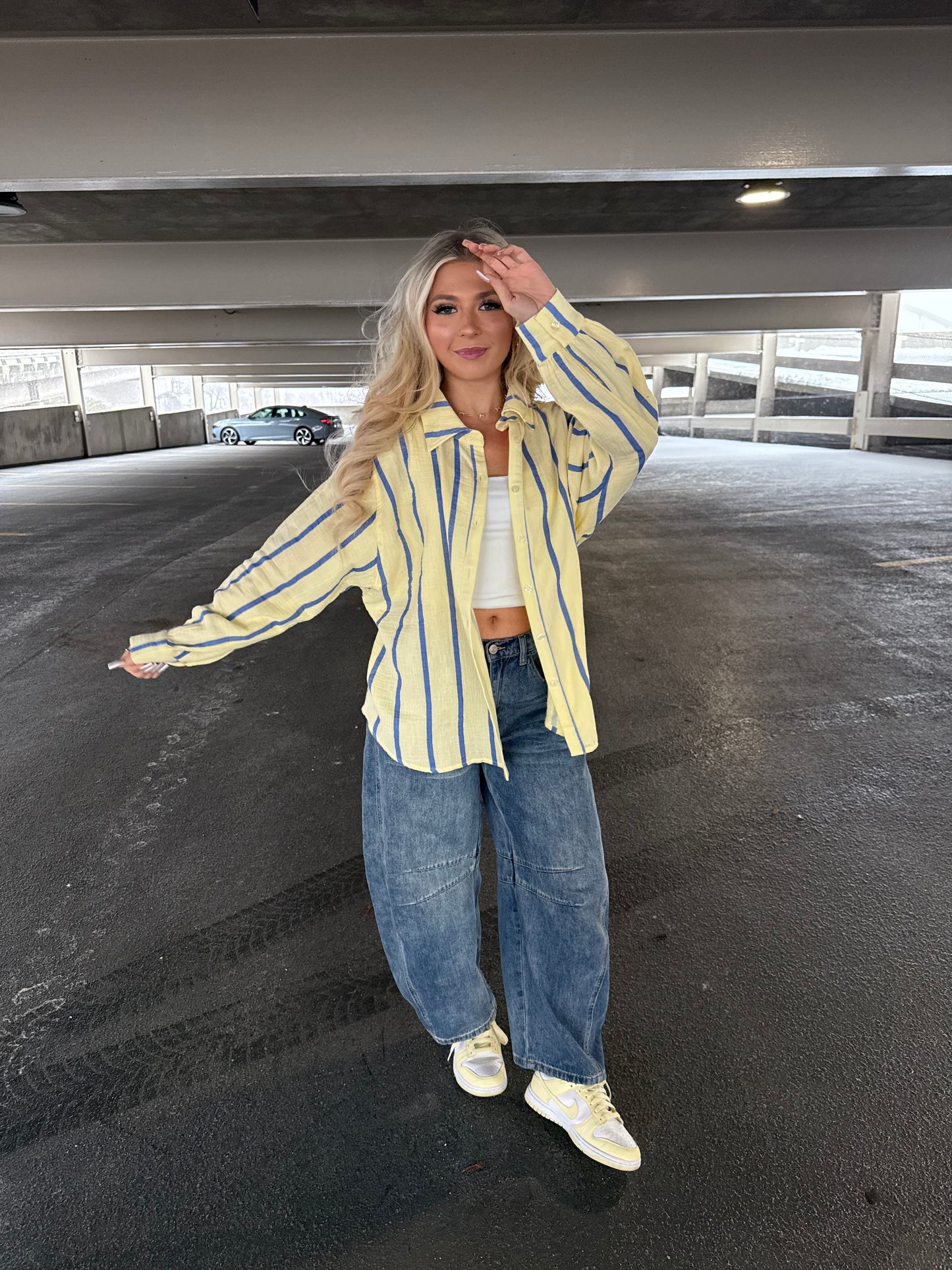 Buttered Blueberries Button-Up